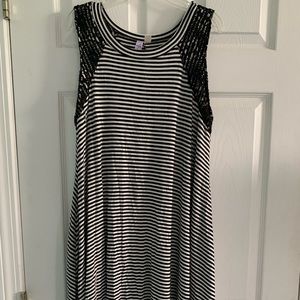 Francesca’s Black and White Striped Dress